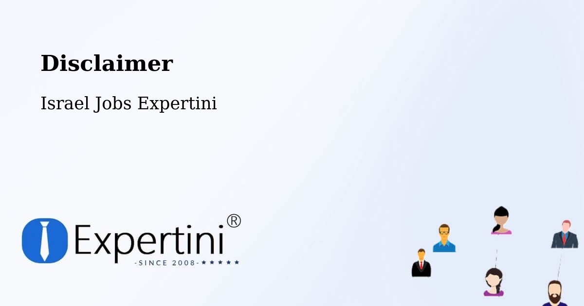 Disclaimer – Jerusalem - Israel Jobs Expertini